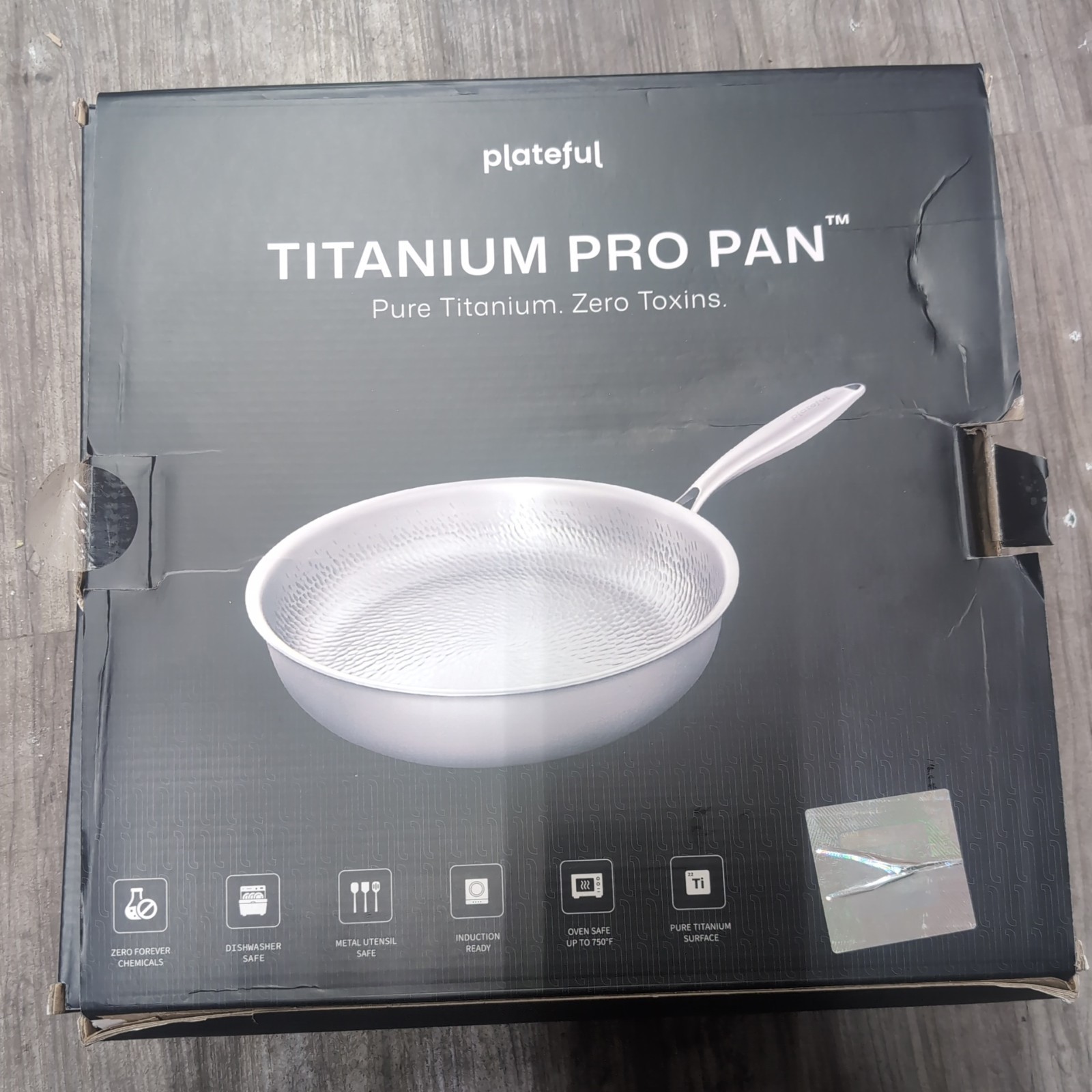 Plateful Titanium Pro Pan 12in Pure Titanium Frying Pan, Induction, Oven-Safe Plateful Titanium Pro Pan 12in Pure Titanium Frying Pan, Induction, Oven-Safe