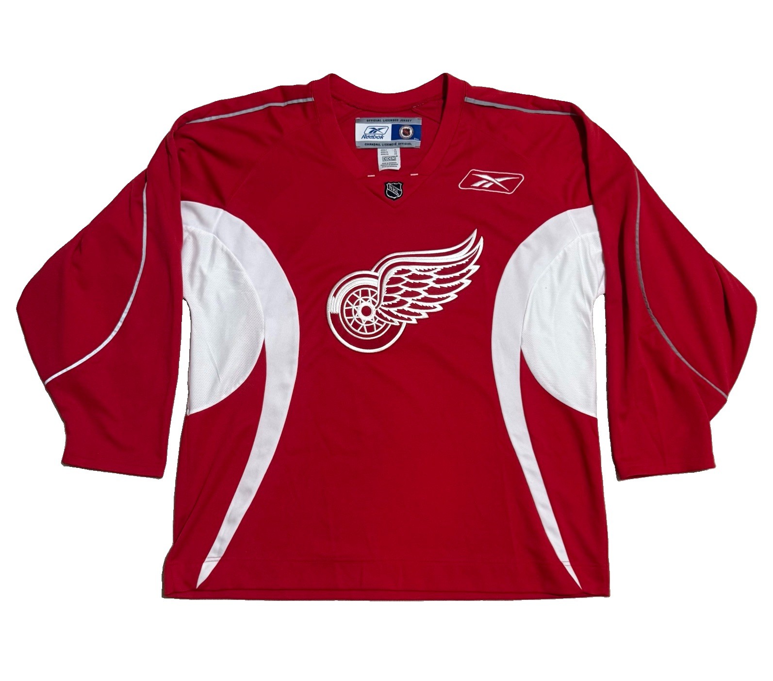Vintage Detroit Red Wings Red Reebok CCM Blank Hockey NHL Jersey Mens Size XL