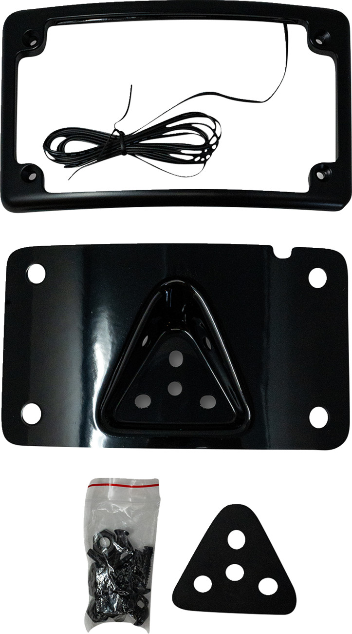 KODLIN USA - 3-Hole License Plate Mount Curved Black | KUS20352