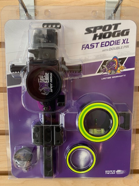 New Spot Hogg Fast Eddie XL .019 Double Pin Long Bar Bow Archery Sight RH