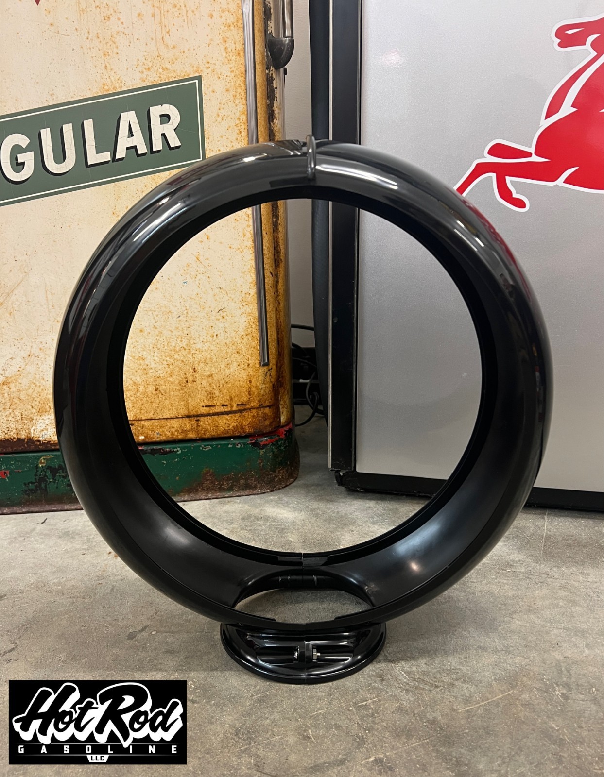 FROSTED GLASS Gas Pump Globe