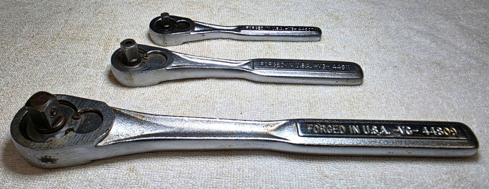 Vintage Craftsman VG USA 3pc Ratchet Set 1/4\