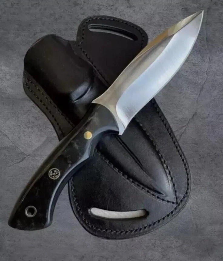 Custom Handmade Fixed Blade Skinner knife - Wood Handle - Tactical Hunting EDC