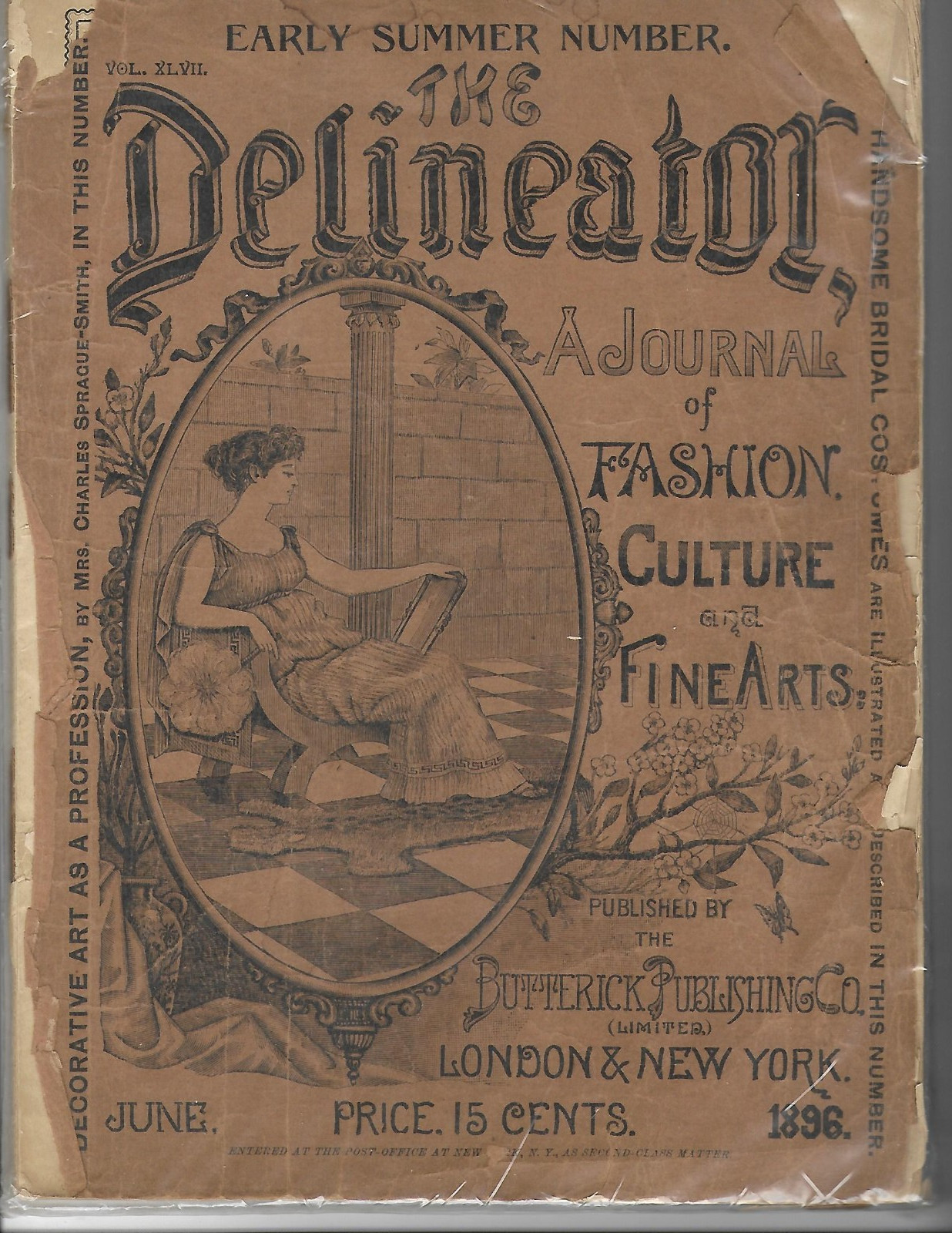 1896 The Delineator Magazine - Early Summer June Iss - Antique Fashion Ephemera 