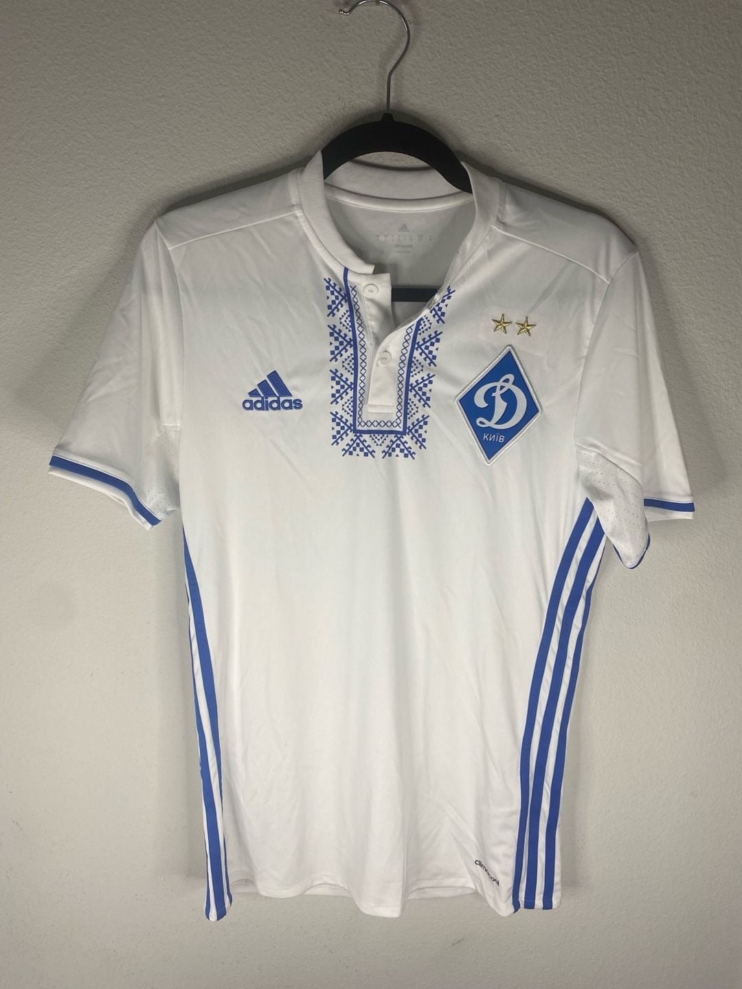 Adidas Dynamo Kyiv 2016-2018 Home Soccer Jersey White Embroidery Size S