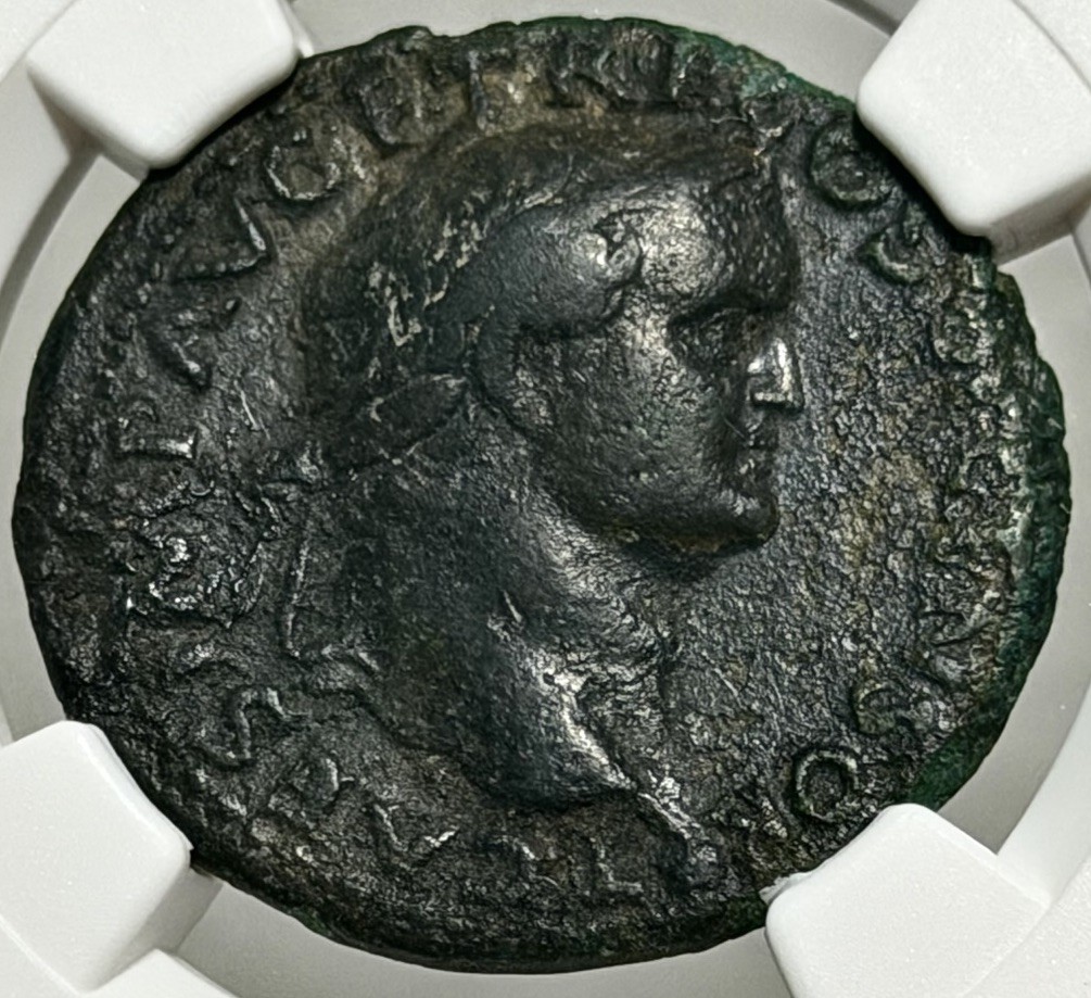 Titus AE As AD 79-81 Spes as Caesar NGC Ch F