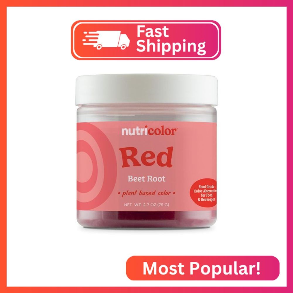 Nutricost Red Plant Based Food Coloring From Beet Root Powder (75 Servings) - Nu