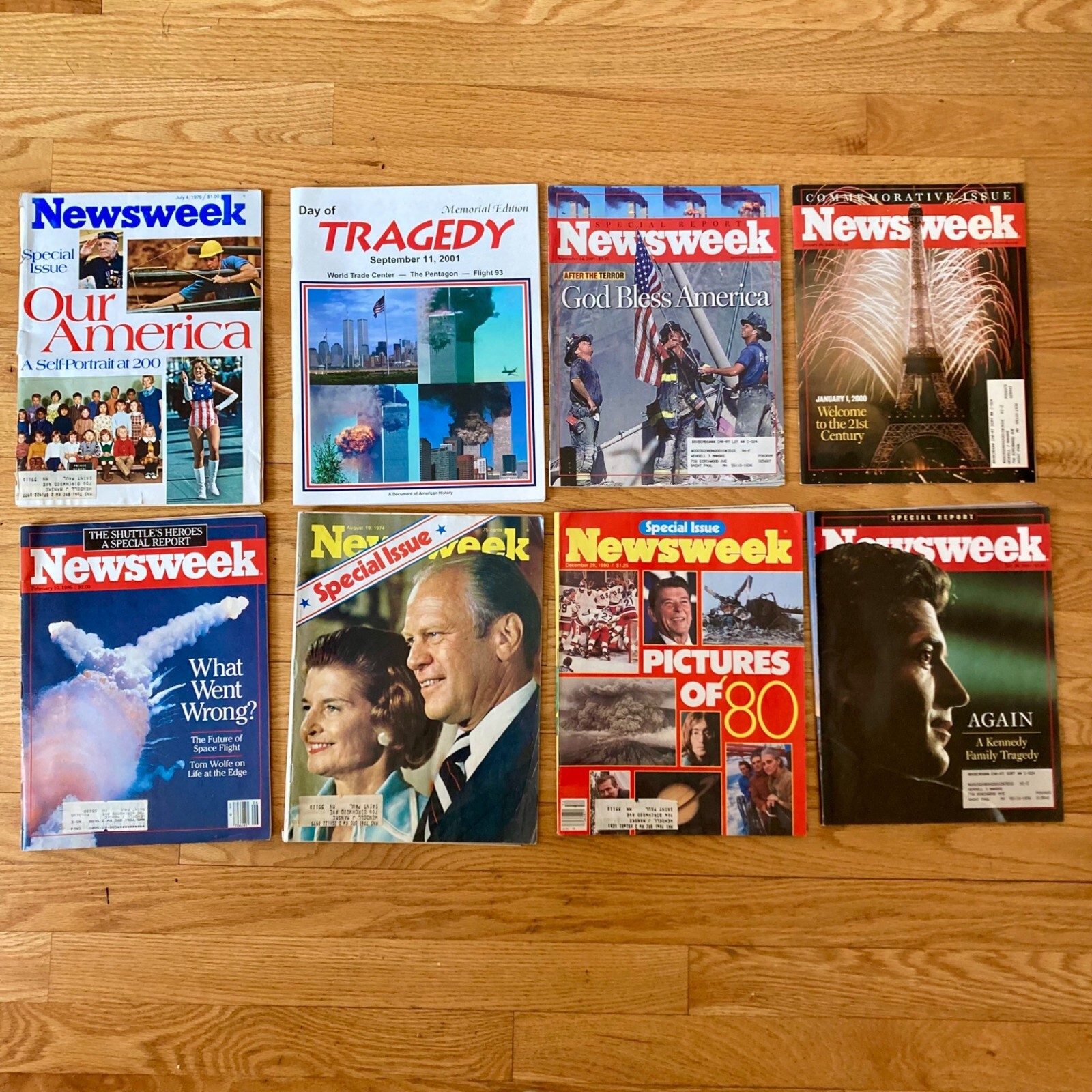 Lot 7 Vintage Newsweek Magazines + Bonus 9/11 Book 1986 Challenger 2001 Lot 7 Vintage Newsweek Magazines + Bonus 9/11 Book 1986 Challenger 2001
