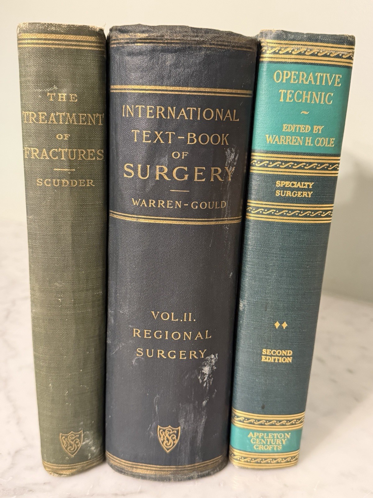 3 Vintage Antique Surgical Medical Textbooks 1900-1960 Illustrated Surgery