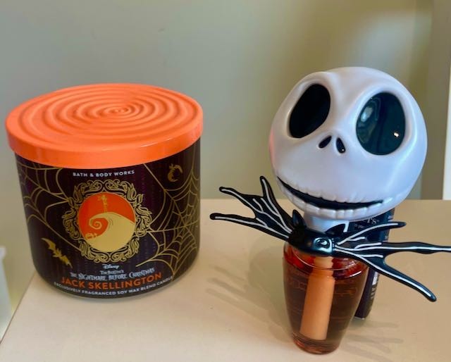 Bath & Body Works Nightmare Before Christmas Jack 3-Wick Candle & Wall Plug In
