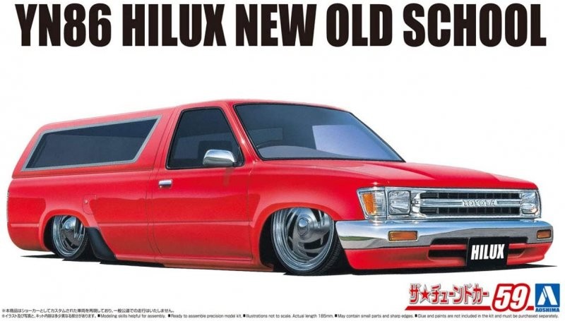 Aoshima 1/24 Scale The Tuned Car Model Kit Toyota YN86 Hilux New Old School \'95