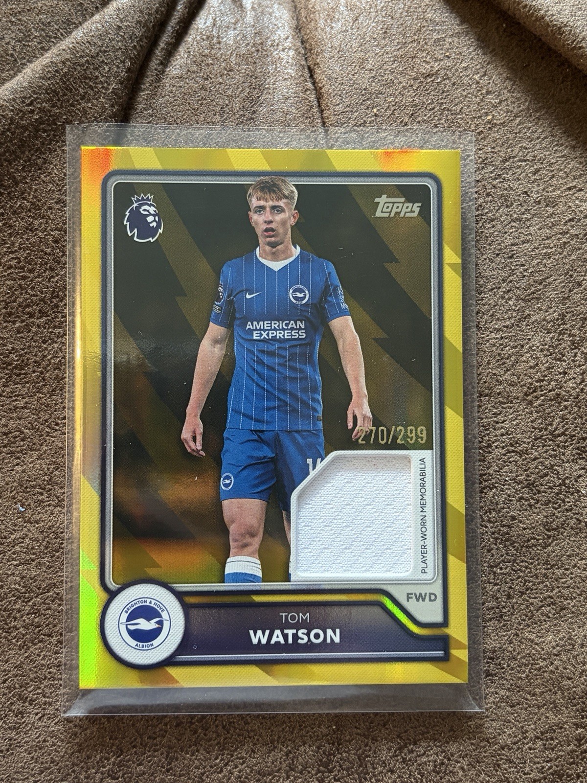 2026-27 Topps Flagship Tom Watson Relic Patch /299 Brighton 2026-27 Topps Flagship Tom Watson Relic Patch /299 Brighton