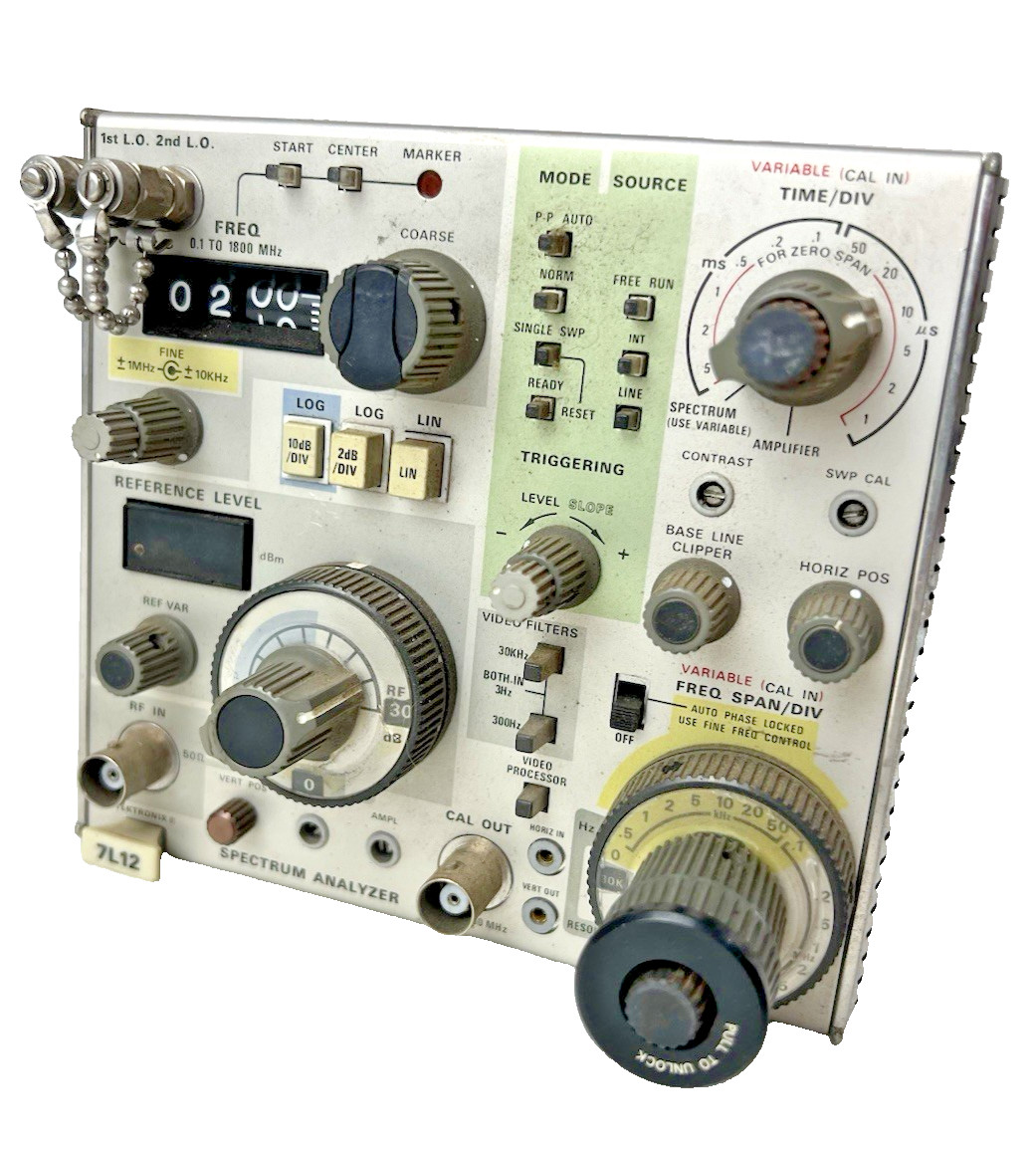 Vintage Tektronix 7L12 Spectrum Analyzer Plug - Untested (Sold as is) W. Manual