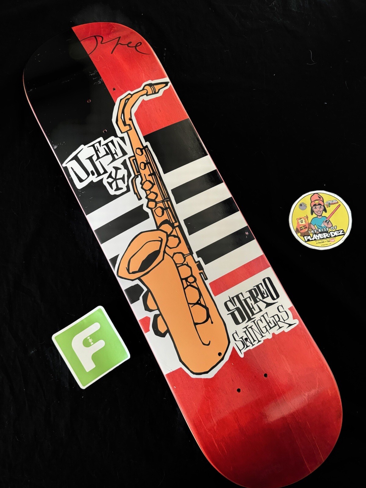 RARE SIGNED Jason Lee Jazz Swingers Blues Stereo Sound Skateboard Deck AUTOGRAPH RARE SIGNED Jason Lee Jazz Swingers Blues Stereo Sound Skateboard Deck AUTOGRAPH