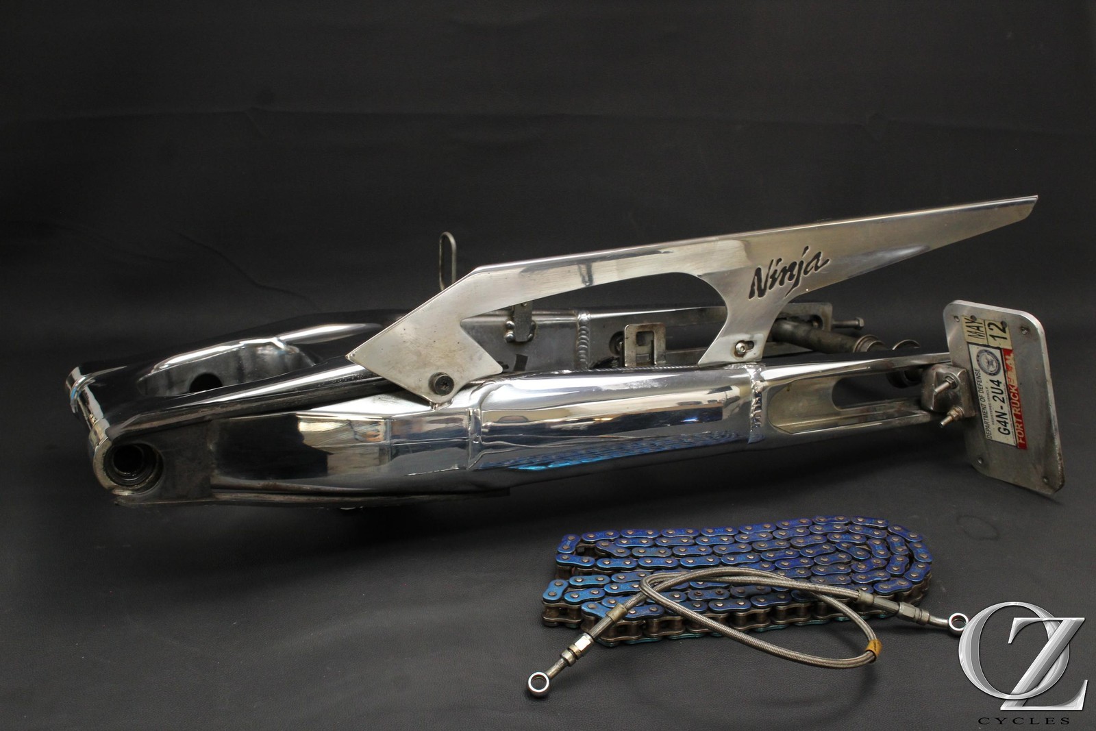 06-11 Kawasaki Ninja ZX14R ZX14 Chrome Extended Swingarm Swing Arm 33.5 inch