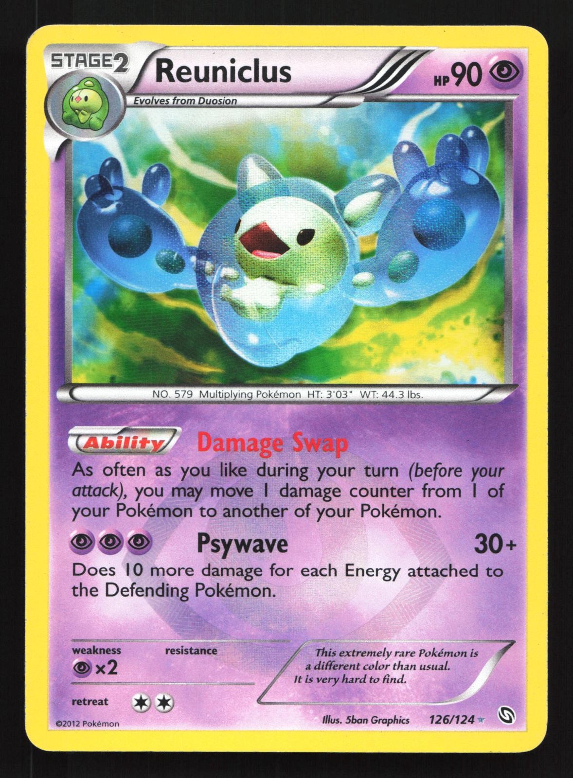 Reuniclus 126/124 Dragons Exalted Secret Rare Holo Pokemon Card Reuniclus 126/124 Dragons Exalted Secret Rare Holo Pokemon Card