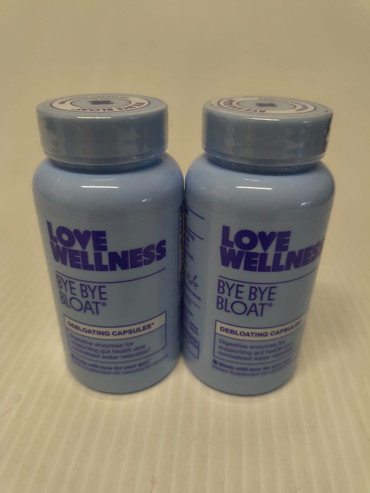 NEW Love Wellness Bye Bye Bloat Debloating Capsules 60 Count EXP 07/2027 Lot 2