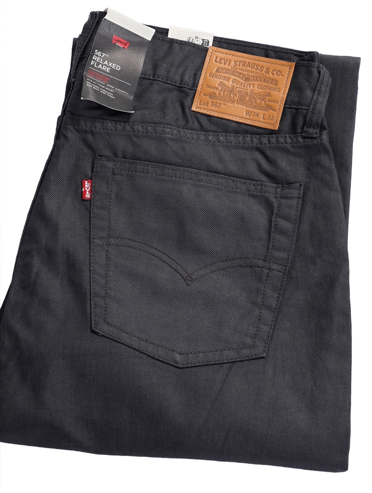 Levi\'s Premium 567 Relaxed Flare Coated Men\'s Jeans Retail $98 Levi\'s Premium 567 Relaxed Flare Coated Men\'s Jeans Retail $98