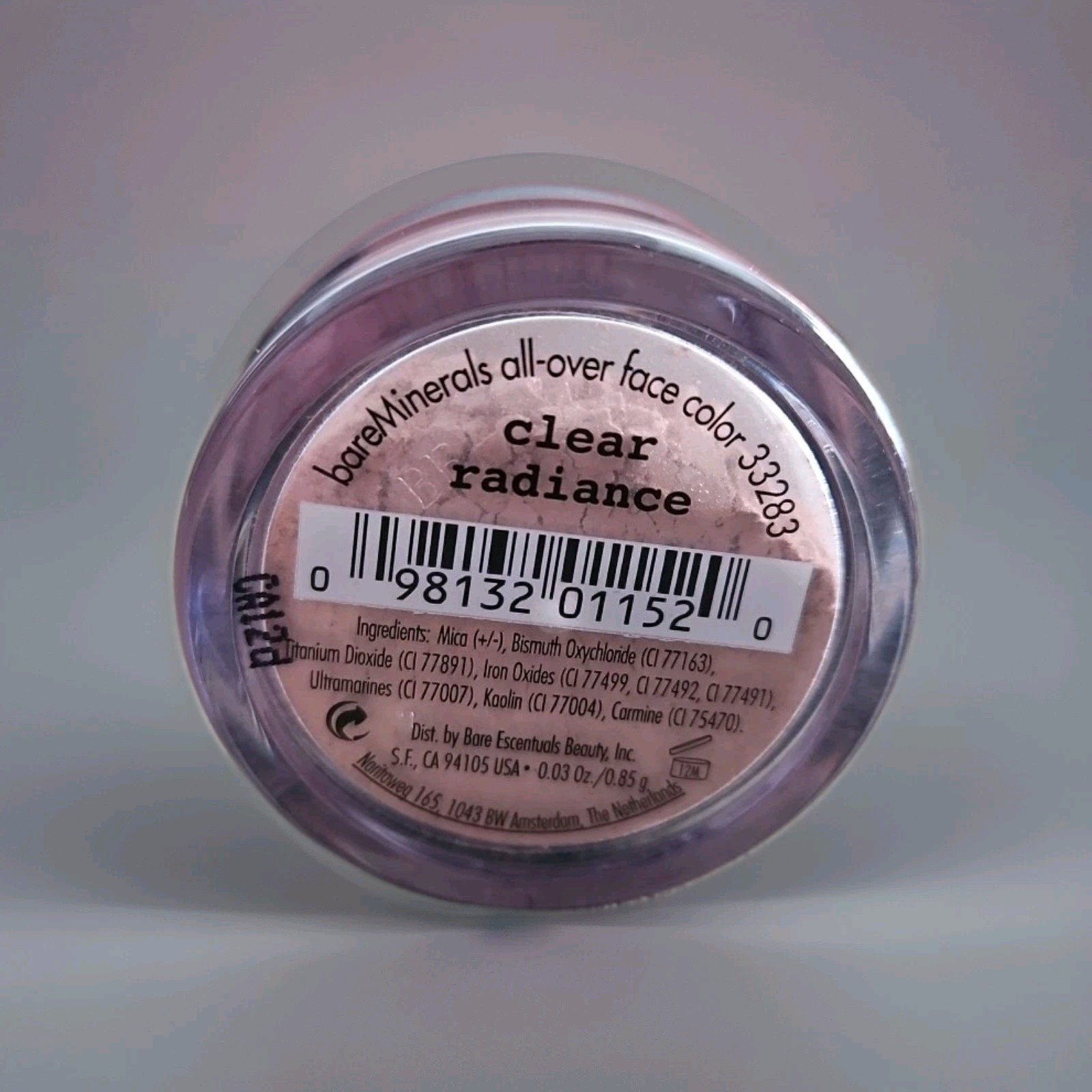 bareMinerals Clear Radiance Loose Powder All Over Face Powder .03 OZ Sealed