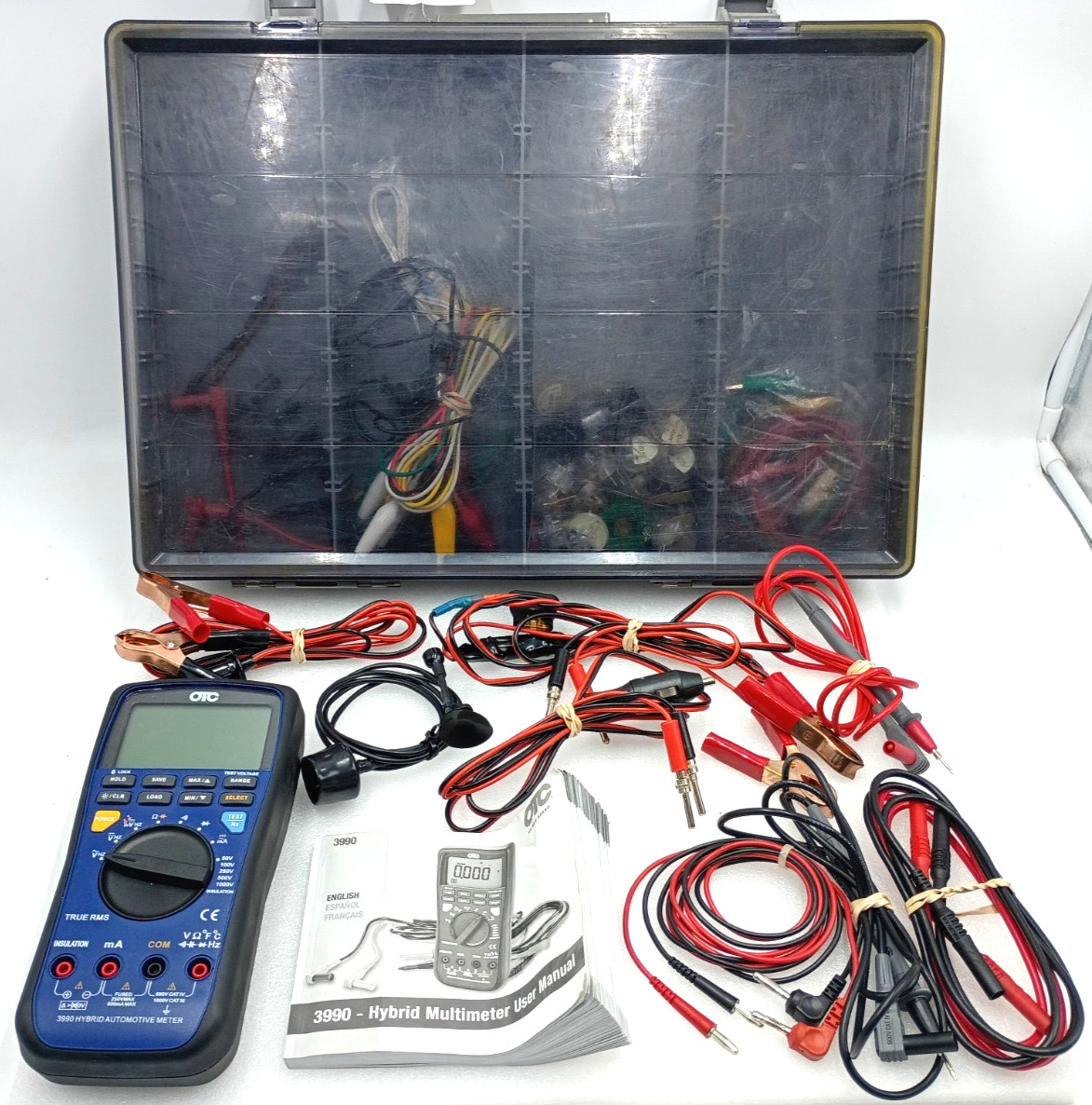 OTC 3990 hybrid automotive meter true rms volts ohms ++ w/ leads and accessories OTC 3990 hybrid automotive meter true rms volts ohms ++ w/ leads and accessories