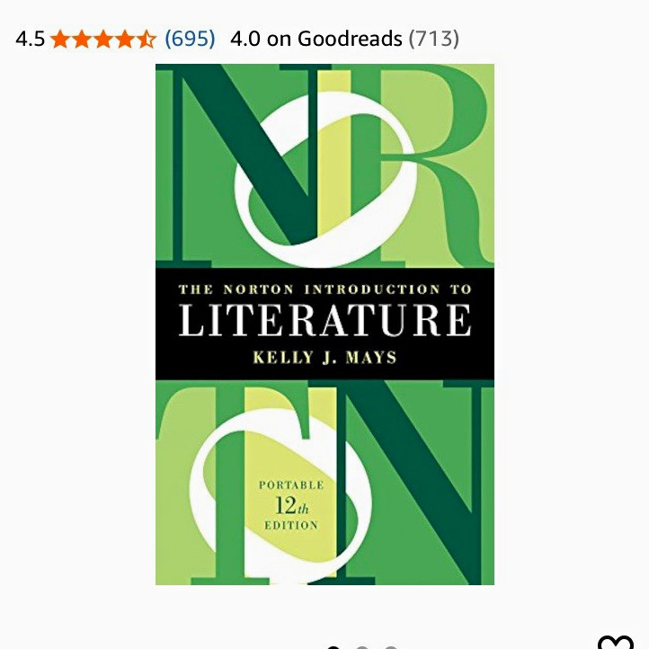 The Norton Introduction to Literature Portable 12th Ed Paperback Kelly J. Mays The Norton Introduction to Literature Portable 12th Ed Paperback Kelly J. Mays