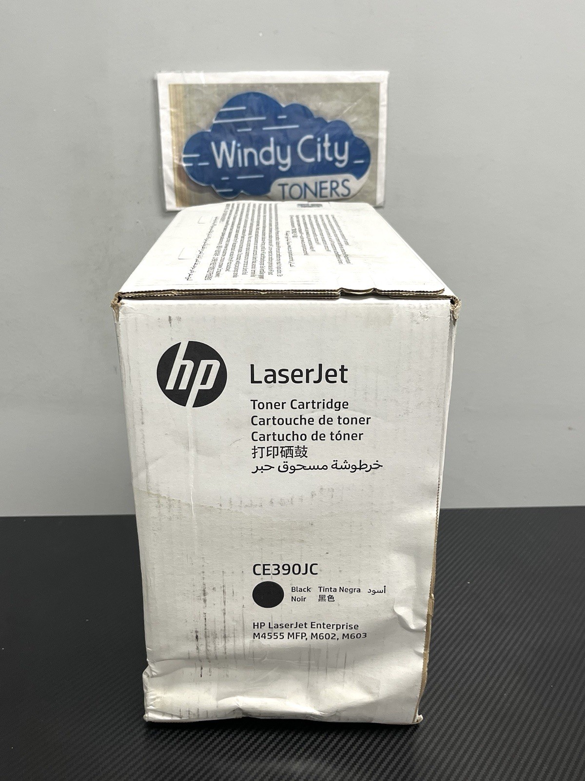 HP CE390JC 90X Extra High Yield Black Toner M4555,M602,M603 OEM New Damaged Box HP CE390JC 90X Extra High Yield Black Toner M4555,M602,M603 OEM New Damaged Box