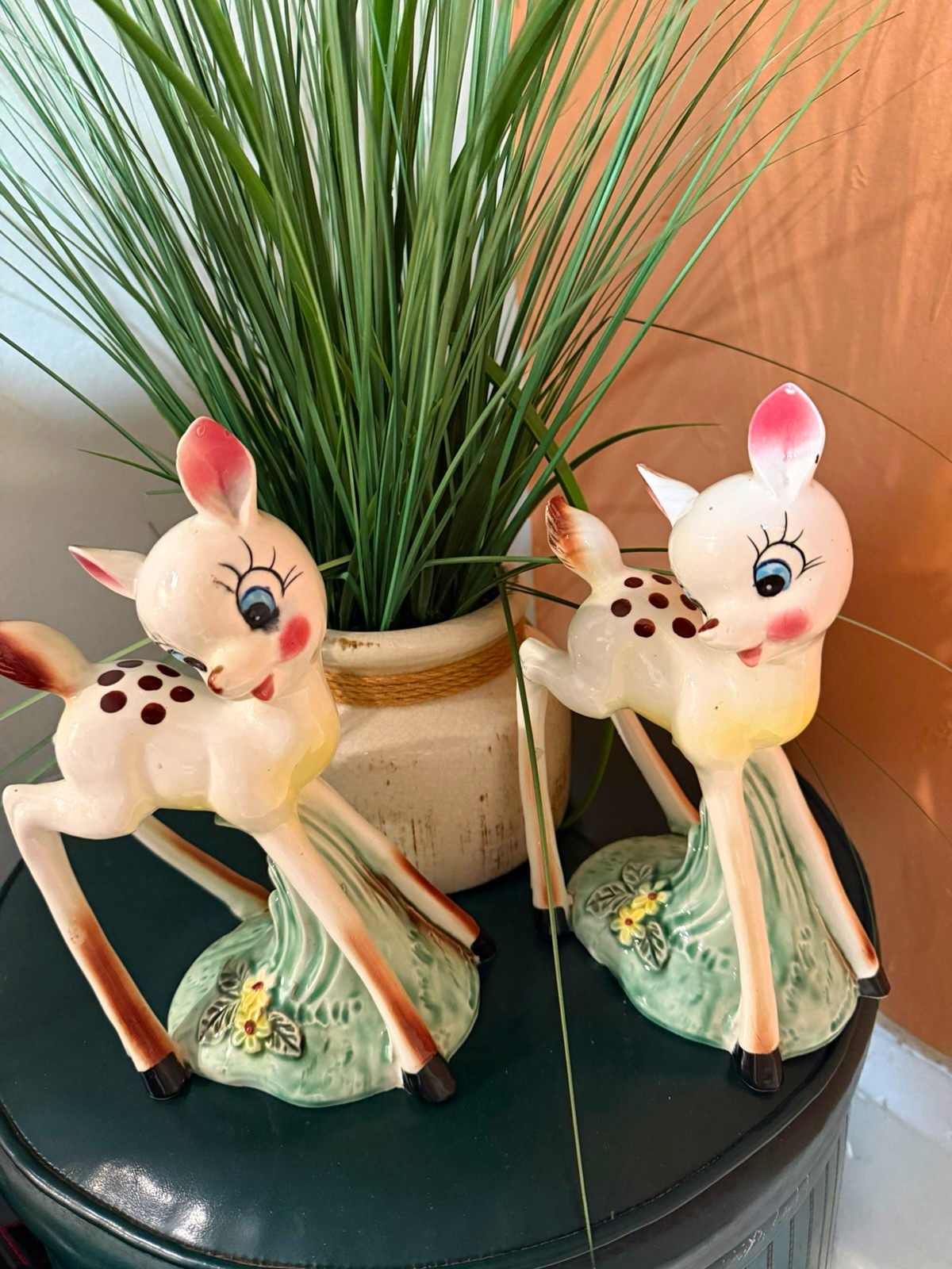 Kitsch Rare Vintage White Fawn Deer’s made in Japan Figurine Pair Anamorphic MCM Kitsch Rare Vintage White Fawn Deer’s made in Japan Figurine Pair Anamorphic MCM