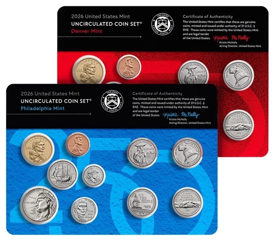 2026 P & D 20 Coin Uncirculated Coin Set Semiquincentennial 1776-2026 Fast Ship