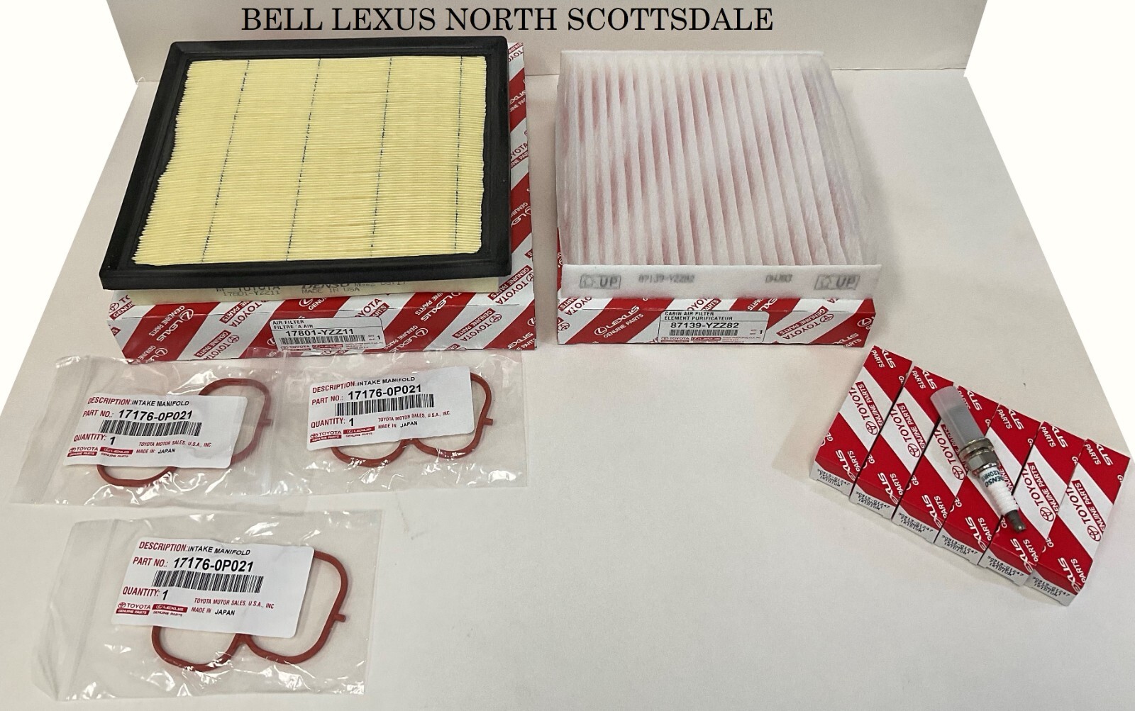 TOYOTA OEM FACTORY TUNE UP KIT 2011-2016 SIENNA FILTERS, SARK PLUGS AND GASKETS