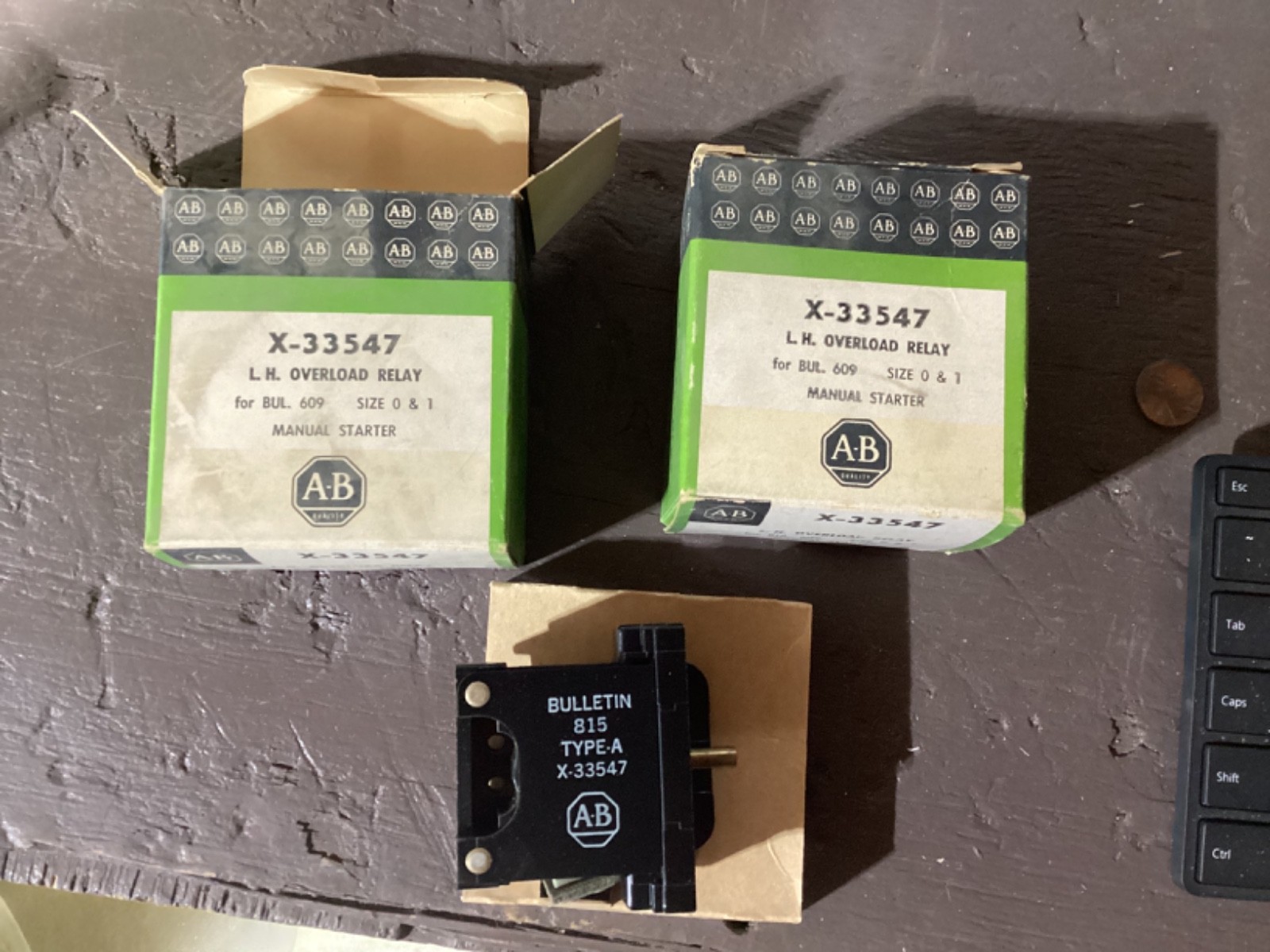 Lot of 2 Alen Bradley X-33547 L H Overload Relay for Bul 609 Size 0 & 1 Starter Lot of 2 Alen Bradley X-33547 L H Overload Relay for Bul 609 Size 0 & 1 Starter