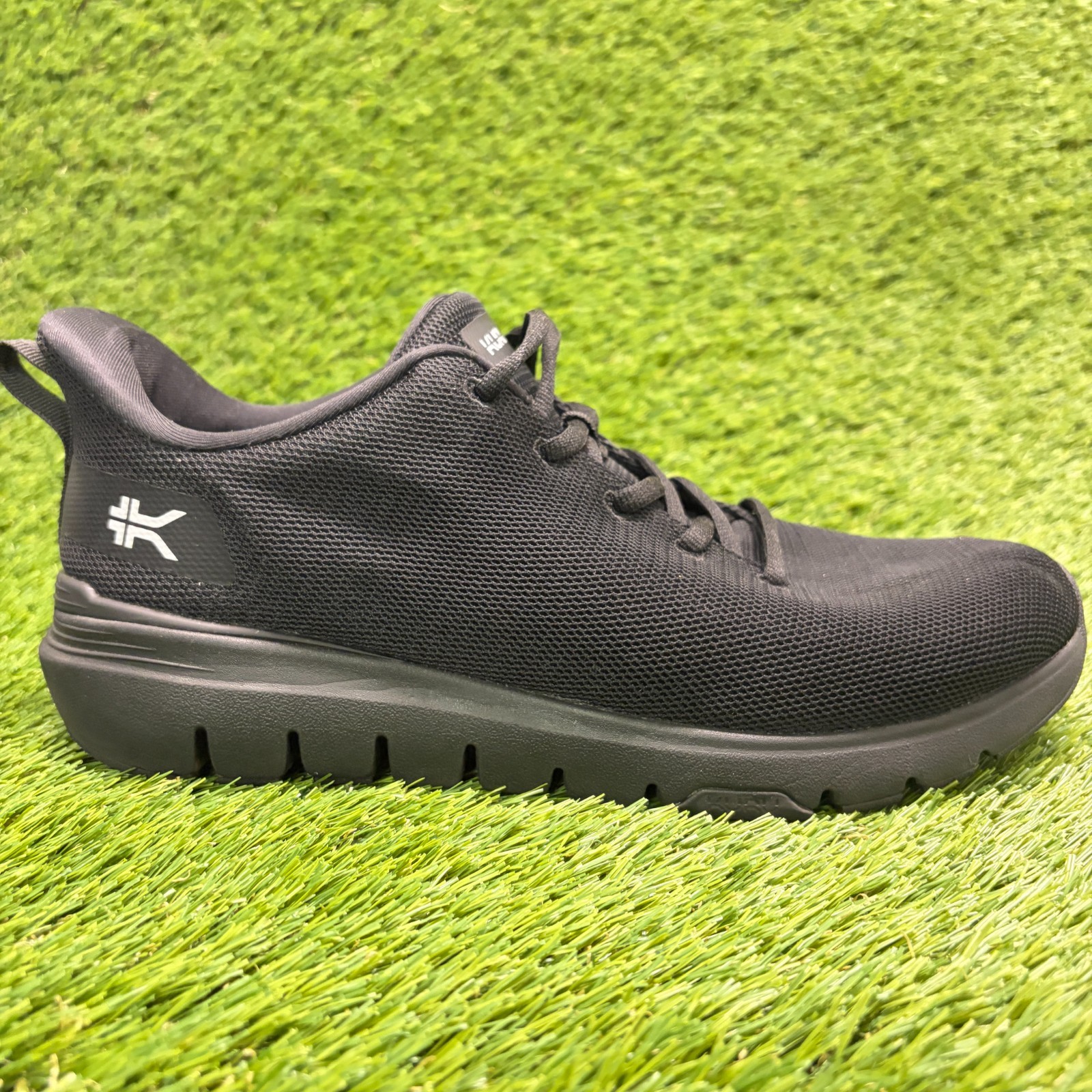 Kuru Flex Via Mens Size 9.5 Black White Athletic Running Walking Shoes Sneakers