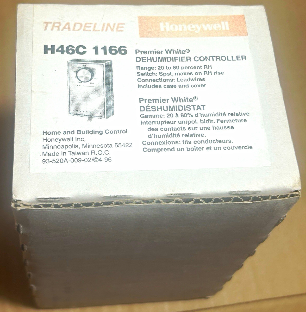 Honeywell Tradeline H46C 1166 Dehumidifier Controller, Premier White Honeywell Tradeline H46C 1166 Dehumidifier Controller, Premier White