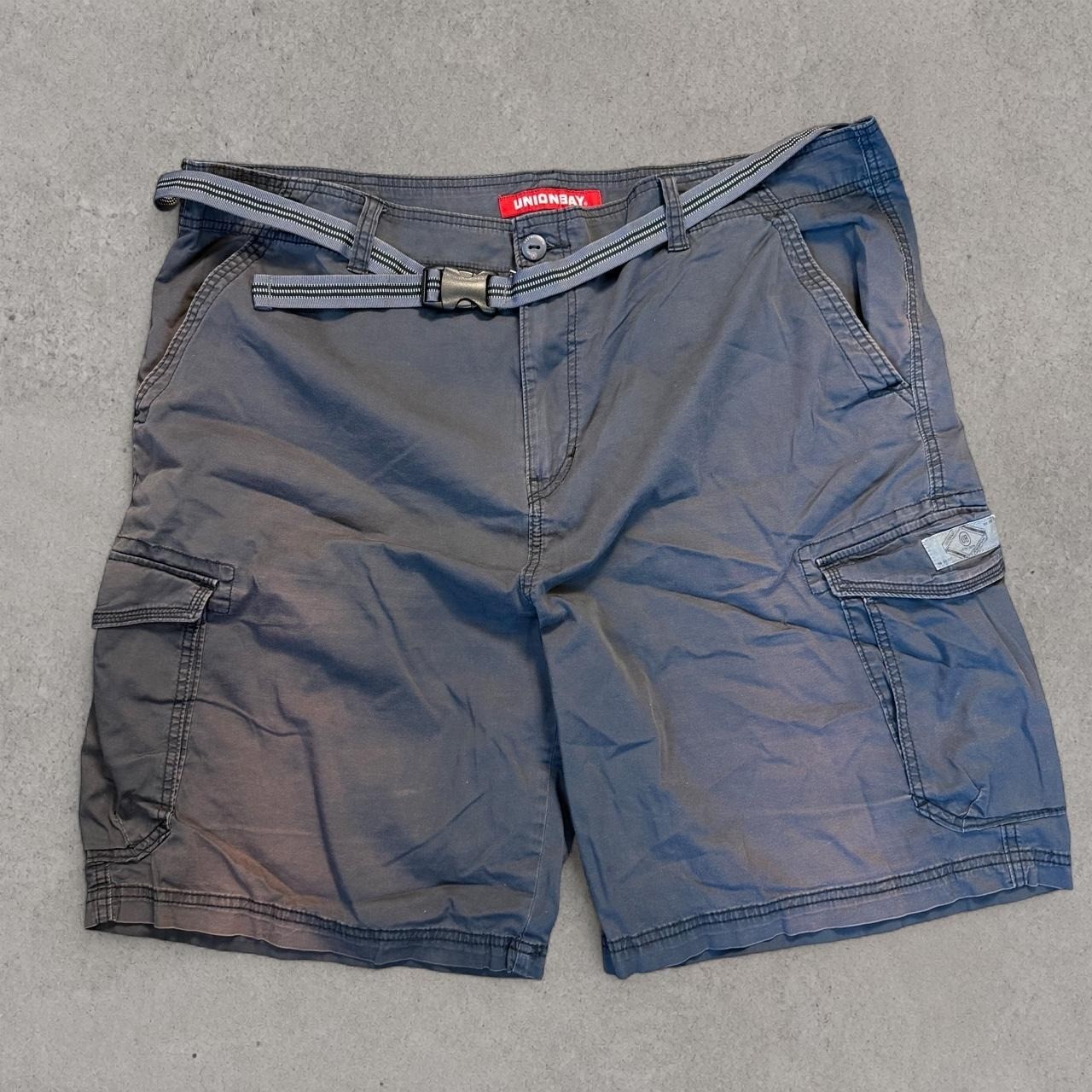 Unionbay Mens Baggy Belted Cargo Shorts Gray Gorpcore Utility Pockets Size 40 Unionbay Mens Baggy Belted Cargo Shorts Gray Gorpcore Utility Pockets Size 40