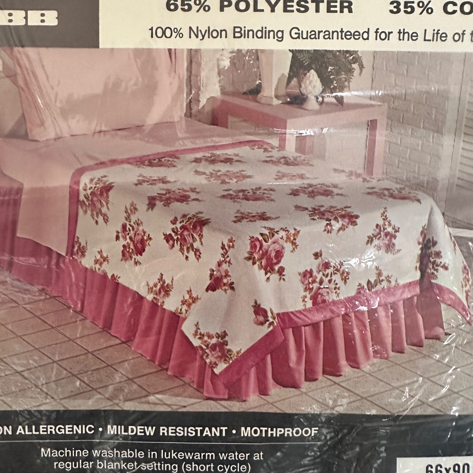 NEW Vintage Bibb Blanket 66\