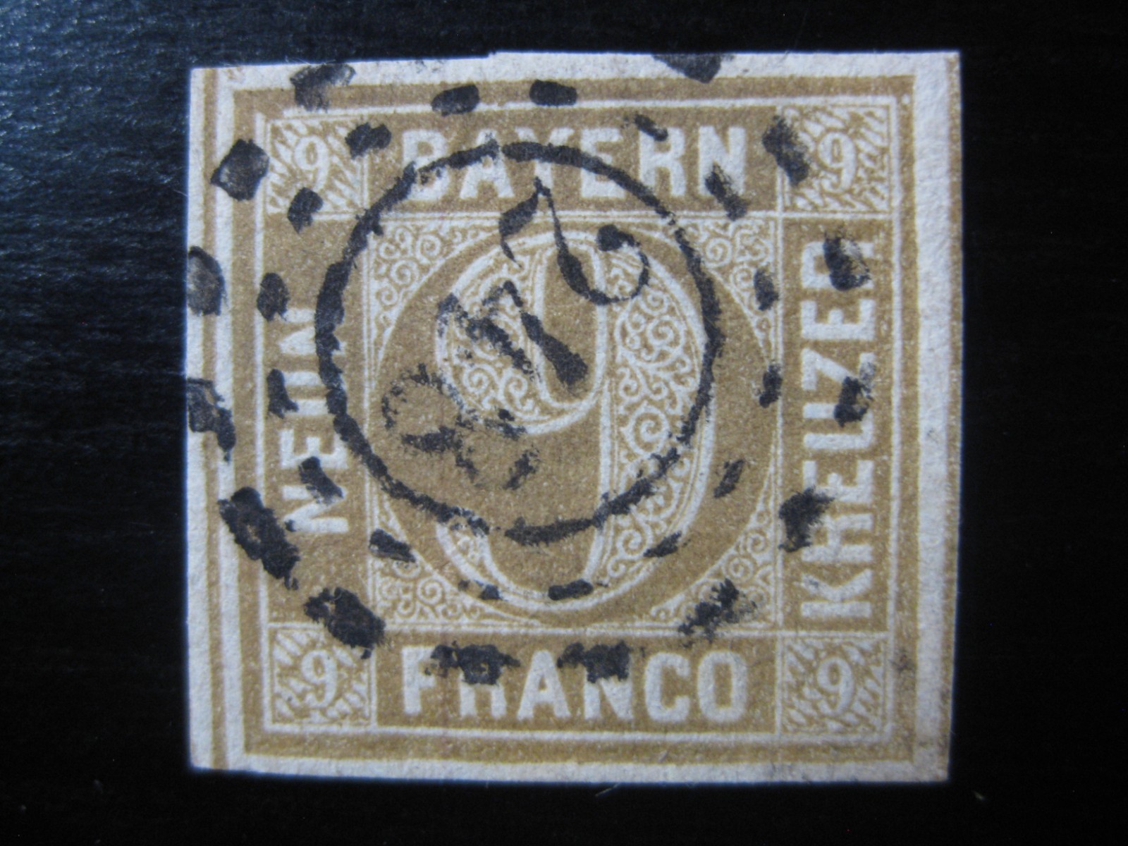 BAYERN BAVARIA GERMAN STATES Mi. #11 scarce used stamp CV $24.00