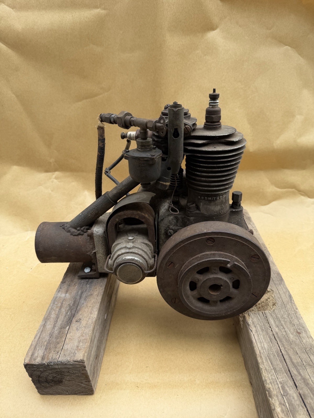 Vintage A O Smith Motor Wheel Old Rare Antique Piece Stationary Gas Engine