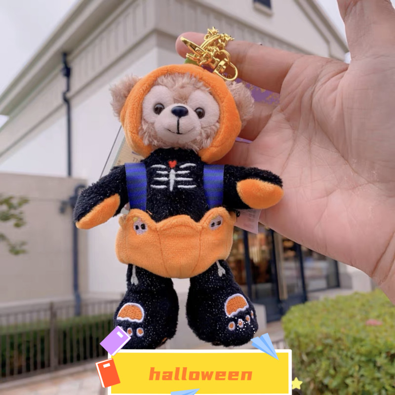 Authentic Shanghai Disney 2022 Halloween Duffy Friends Plush Keychain exclusive