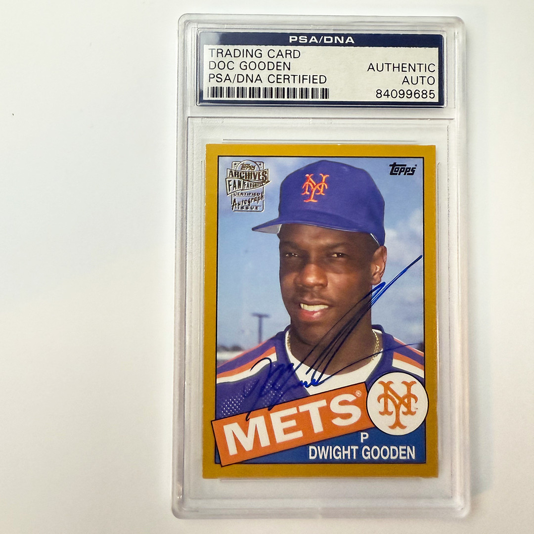 Dwight Gooden Signed 2016 Topps Archives Fan Favorite Gold #/50 PSA Auto Auth