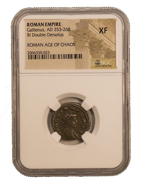 NGC XF Late-Reign Antoninianus Gallienus AD253-268 NGC Ancients Double Denarius