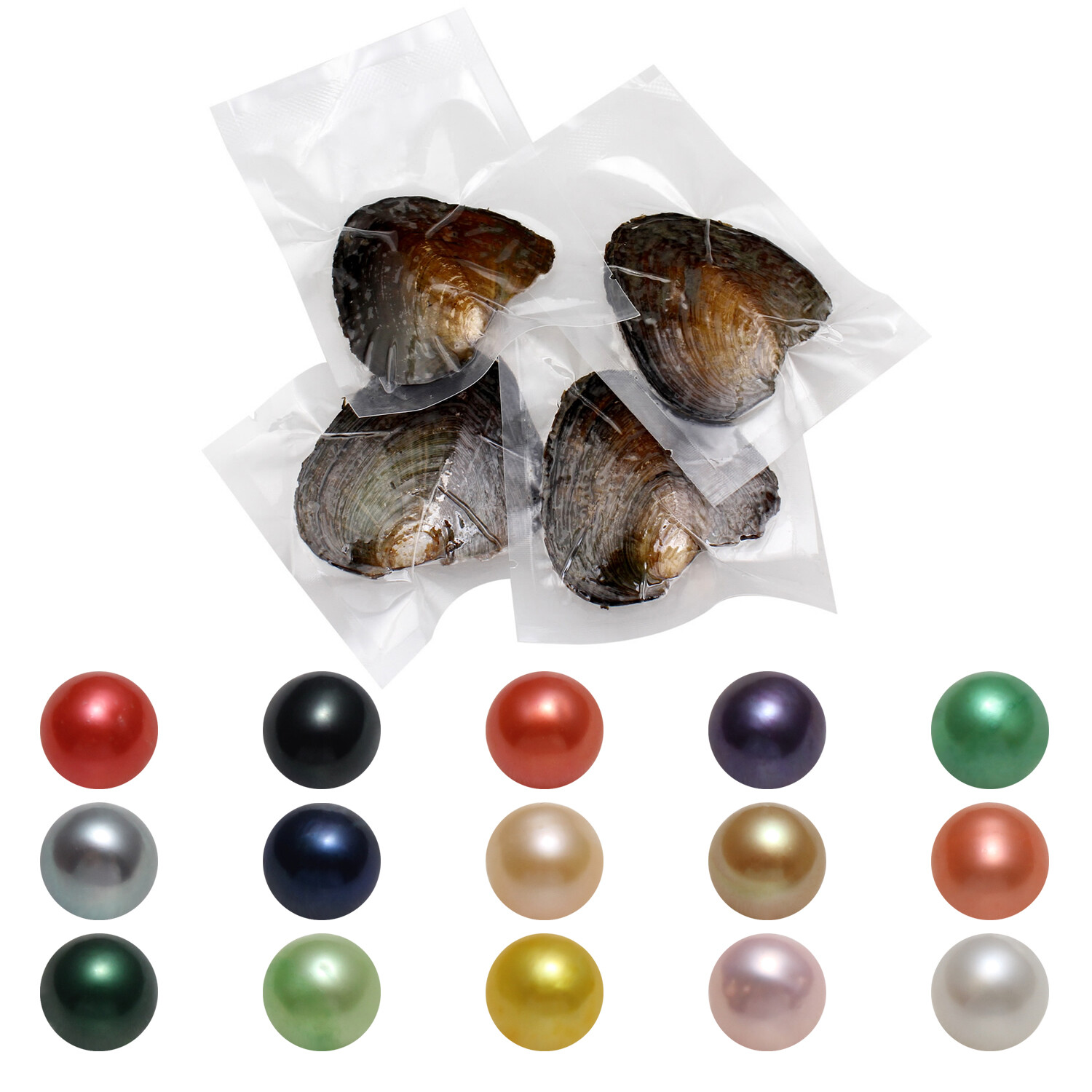 Freshwater Oyster Natural Pearl Bulk Cultured Round/ Oval 10-50pcs 7-8mm