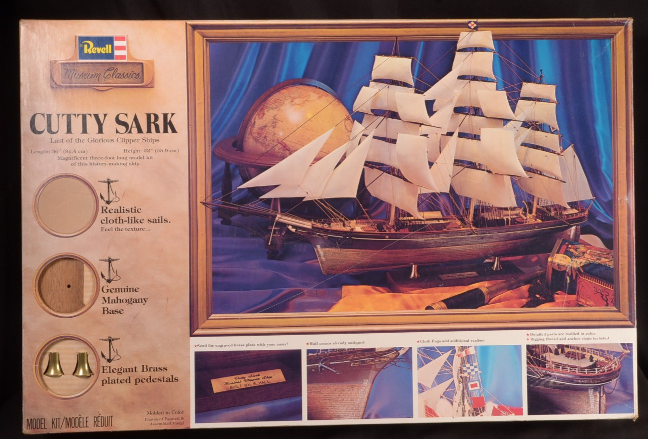 Revell Museum Classic H393 Cutty Sark Model Ship Kit 1978 Large Open Box