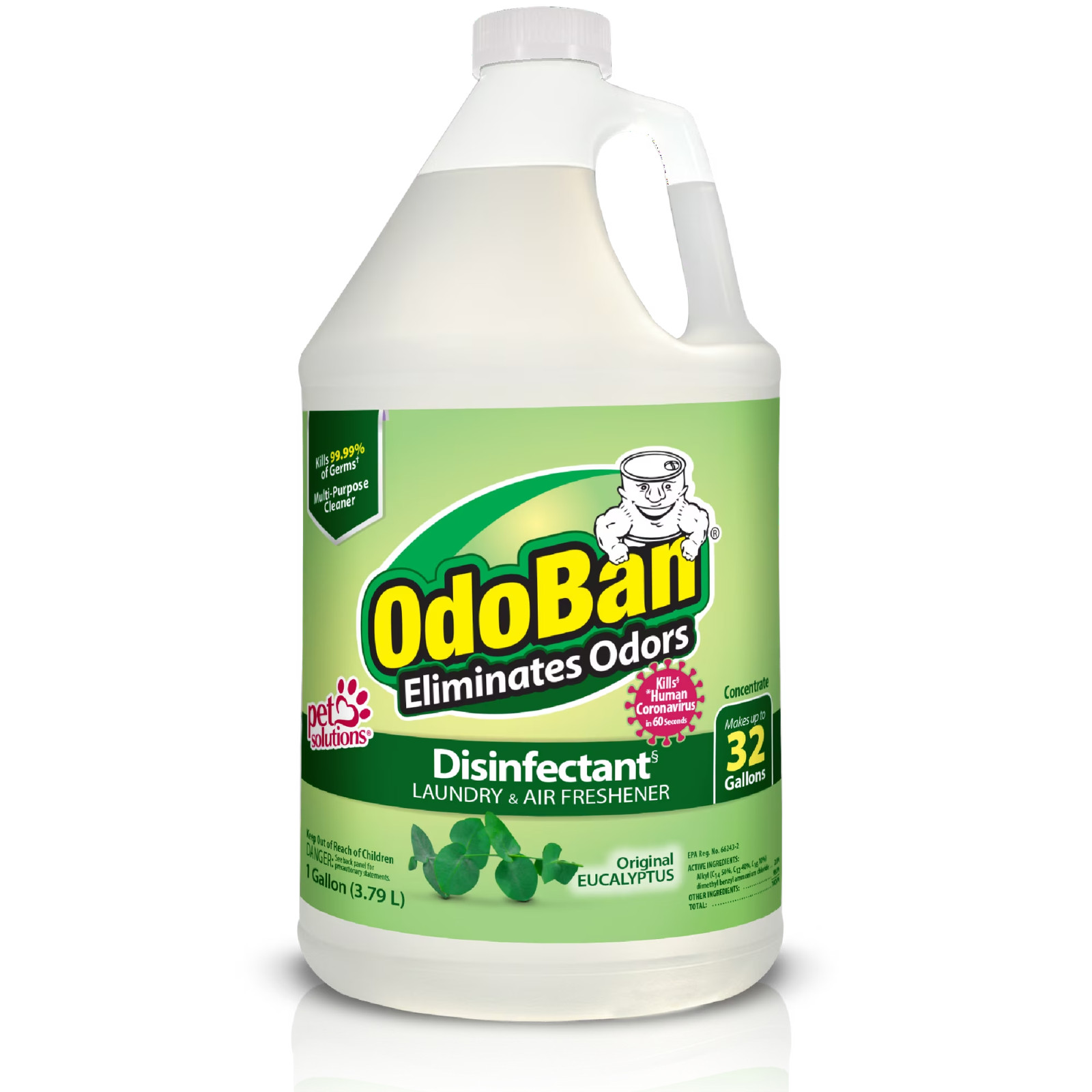 OdoBan Disinfectant Concentrate and Odor Eliminator, 1 Gallon, Original Eucalypt