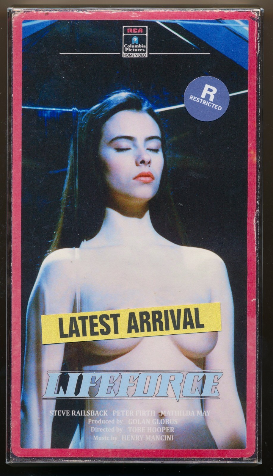 Custom Tobe Hooper Lifeforce Topless Mathilda May VHS Slipcase / Sleeve RARE
