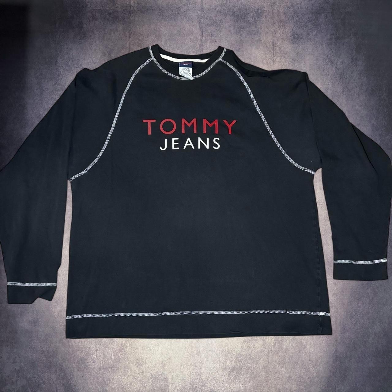 Rare Vintage Y2K Tommy Hilfiger black cotton long sleeve shirt Rare Vintage Y2K Tommy Hilfiger black cotton long sleeve shirt