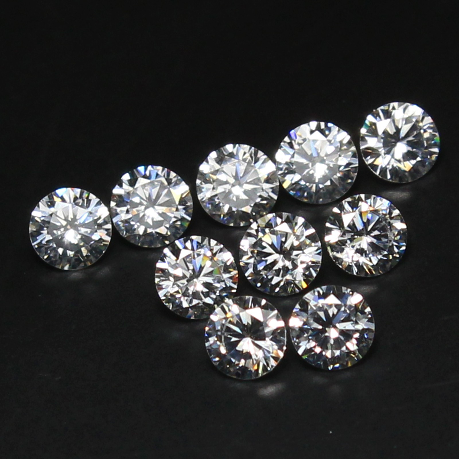 10 Pcs Lot Natural Certified DE Color VVS1 Brilliant Cut 2.50 MM Round Diamond