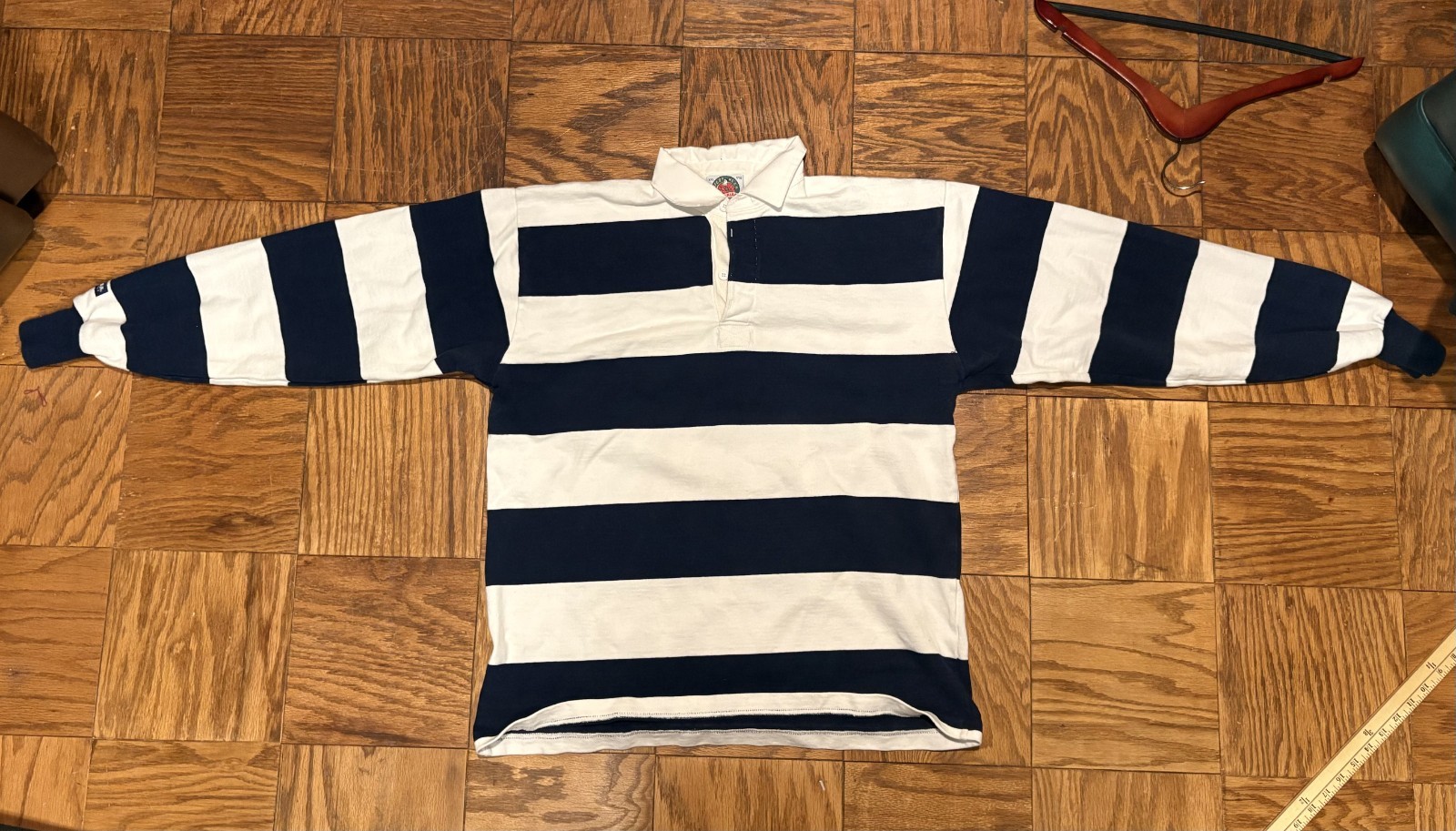 Vintage 90s Navy Blue And White Field Hockey Barbarian Rugby Size XXL