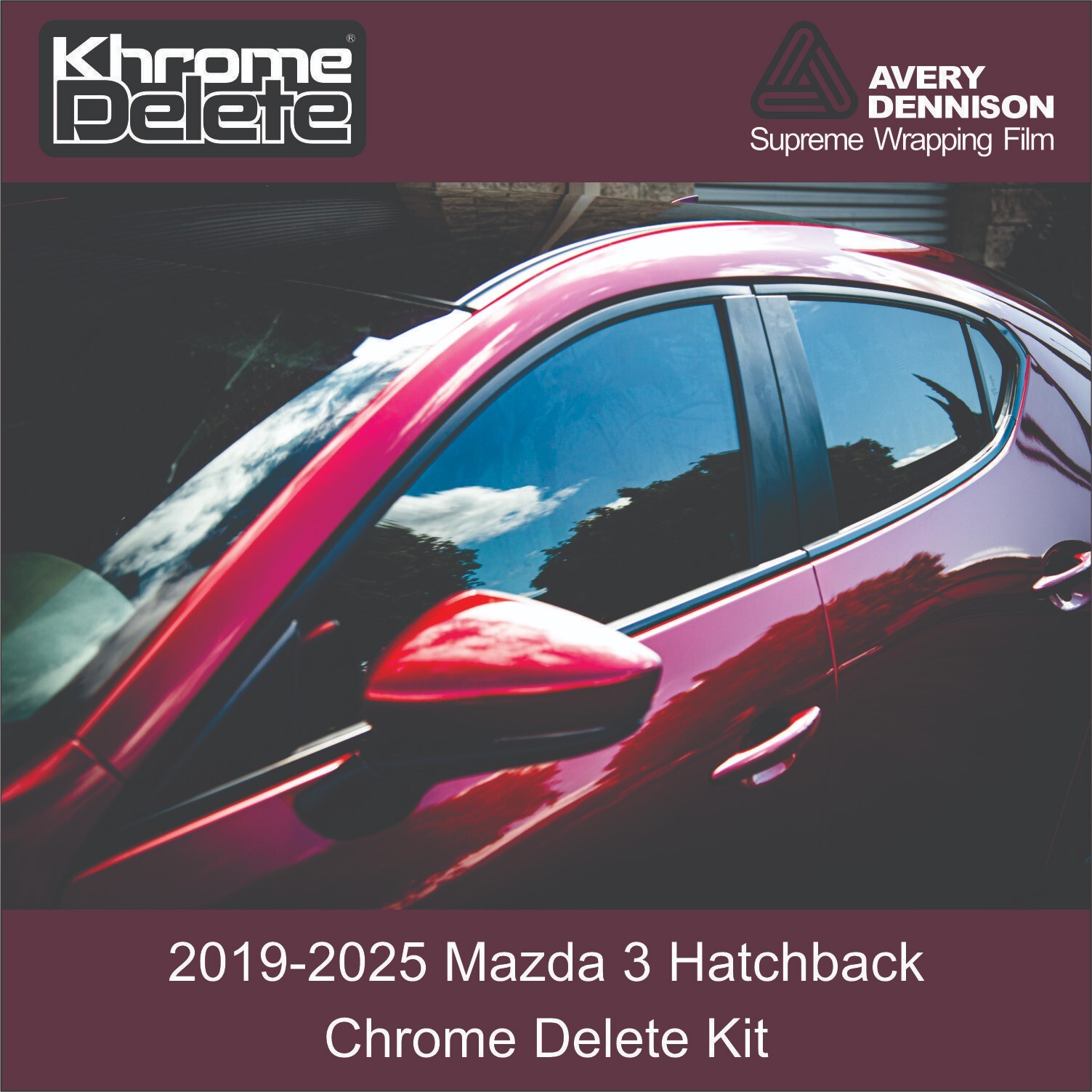 2019-2026 Mazda 3 Hatchback Chrome Delete Overlay (Glossy Black)