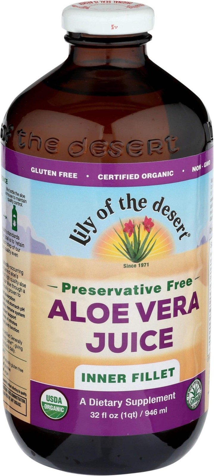 Lily of the Desert Preservative Free Aloe Vera Juice - Inner Fillet Vitamin | 32