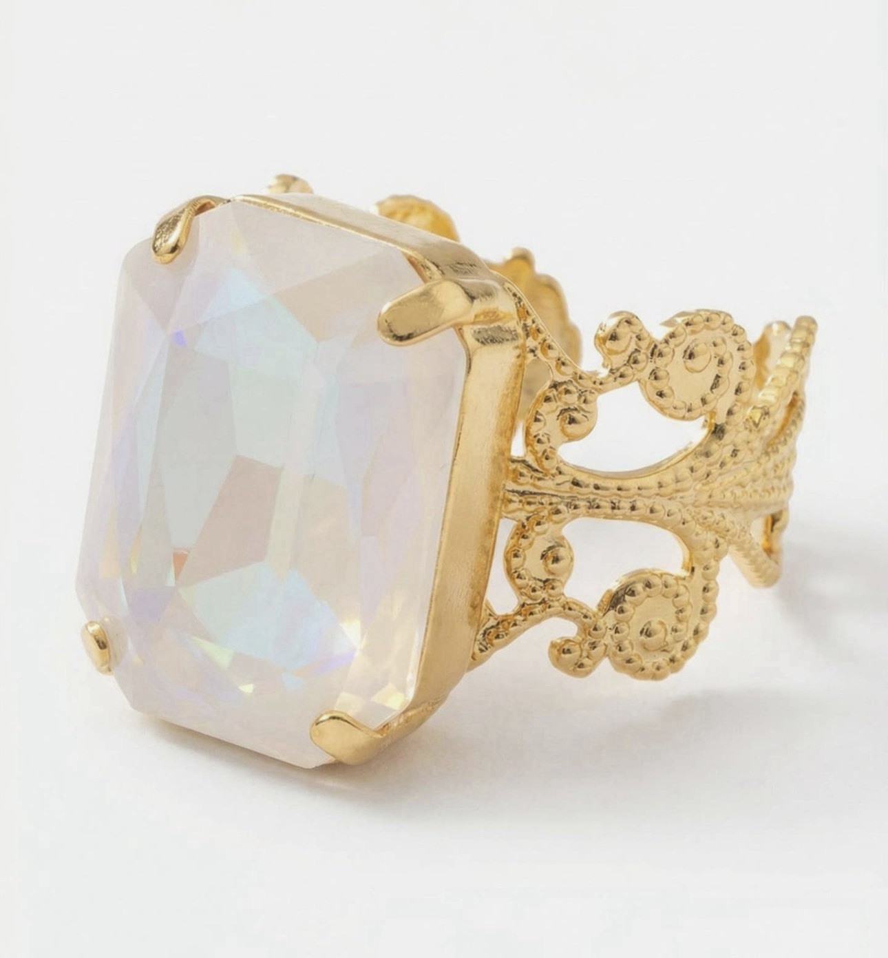 Designer Sorrelli Brynn White Cocktail Ring Collection Authentic Crystals Designer Sorrelli Brynn White Cocktail Ring Collection Authentic Crystals
