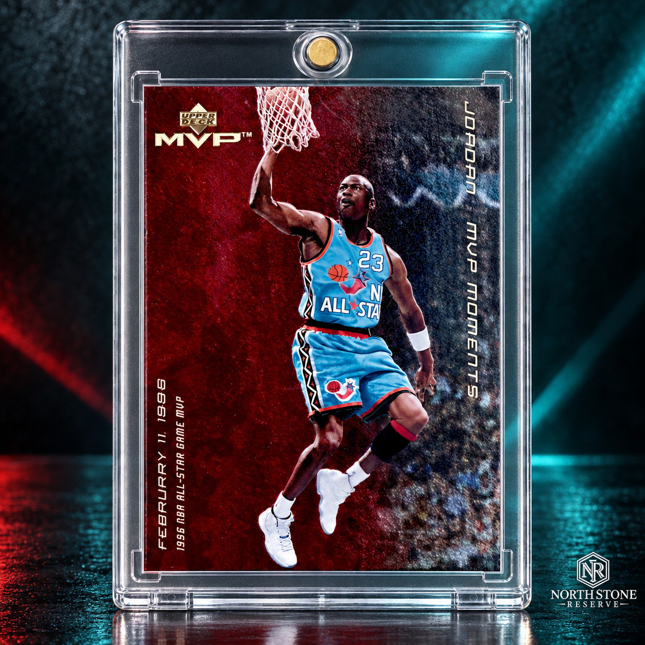 Michael Jordan Card 1996 INSERT SP RAINBOW HOLO FOIL RARE BULLS  JERSEY #23